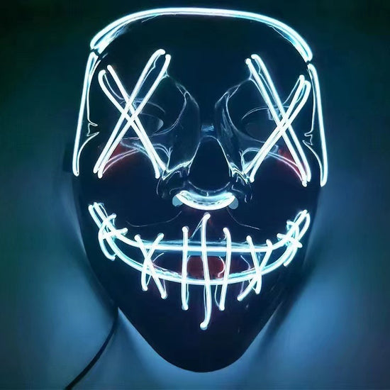 LED Glow V-Shaped Halloween Mask