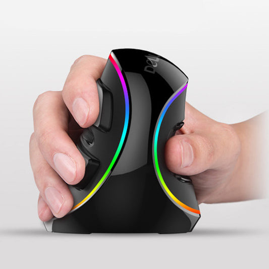 Delux Ergonomic Vertical Mouse with RGB Lighting