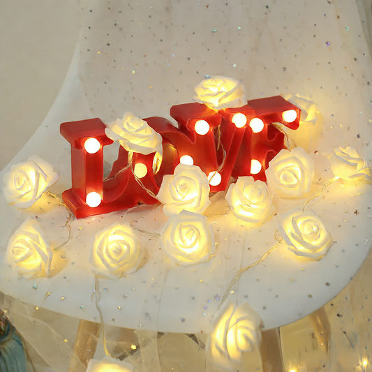 LED Rose Flower String Lights for Home Decoration