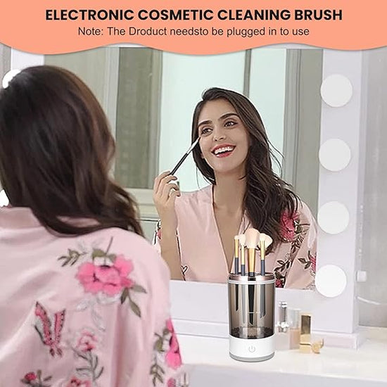 Automatic Electric Makeup Brush Cleaner Dryer Device for Hygienic Application