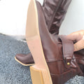  Wine PU Apricot Sole