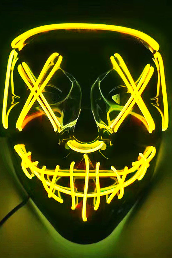 LED Glow V-Shaped Halloween Mask